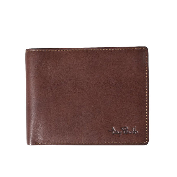 Tony Perotti Mens Large Billfold Wallet with RFID (Brown) 2