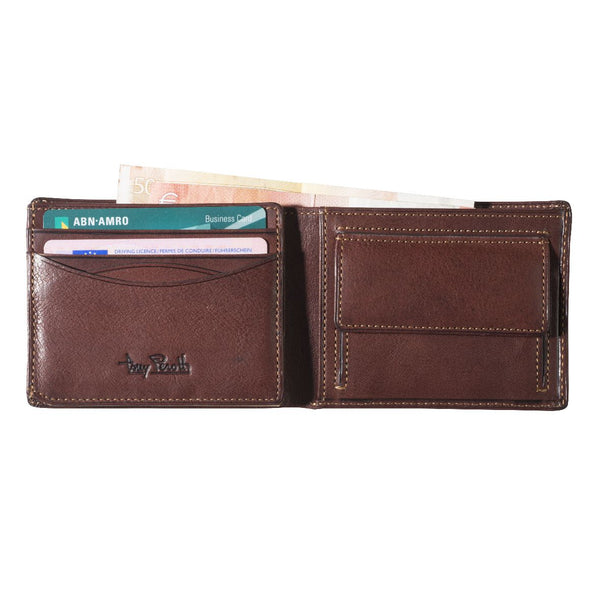 Tony Perotti Mens Standard Billfold Wallet with RFID (Brown)