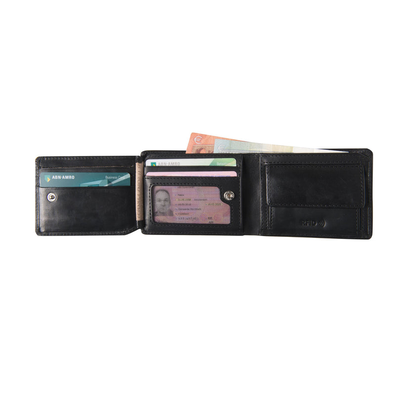 Tony Perotti Mens Standard Billfold Wallet with RFID (Black) 2