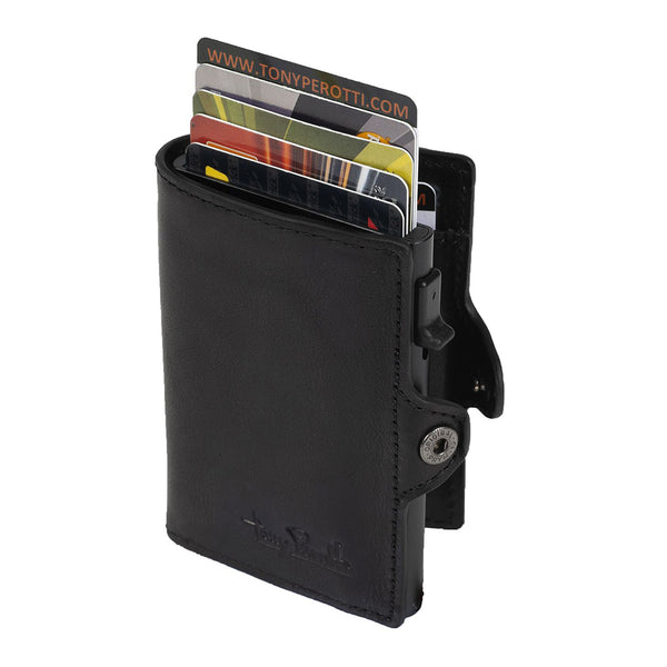 Tony Perotti Unisex Slim Card Holder (Black)