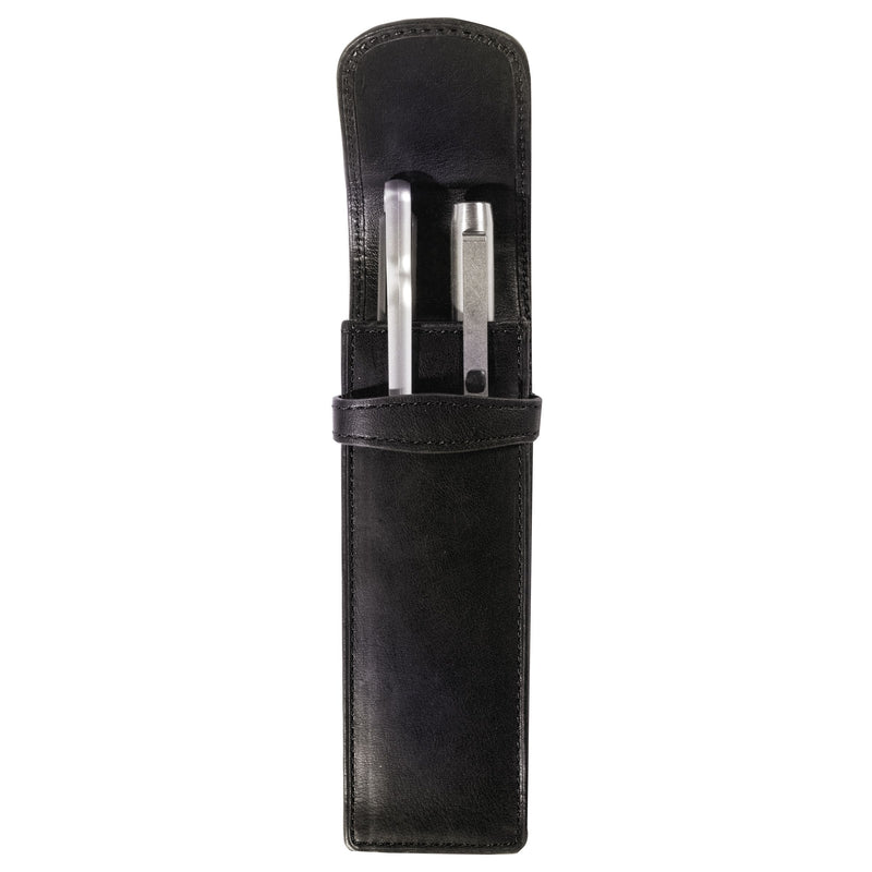Tony Perotti Pen Pouch with flap for 2 pens (Black) 2