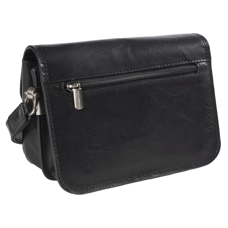 Tony Perotti Italian Leather Ladies Shoulder Bag (Black) 2