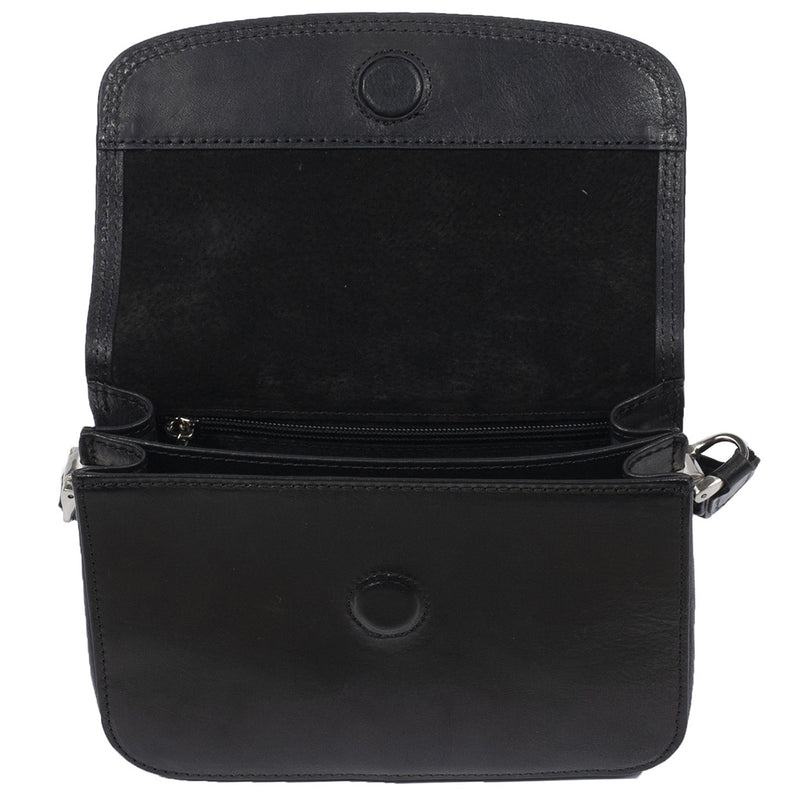 Tony Perotti Italian Leather Ladies Shoulder Bag (Black) 3
