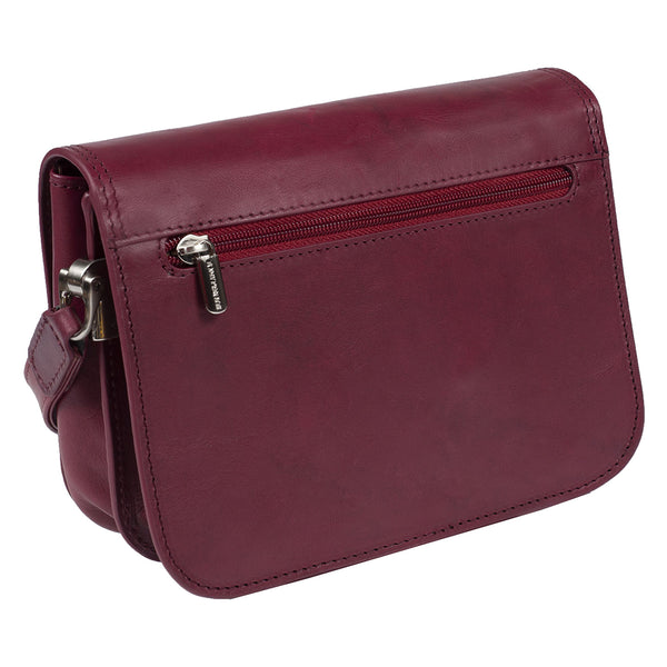 Tony Perotti Italian Leather Ladies Medium Shoulder Bag (Pink)