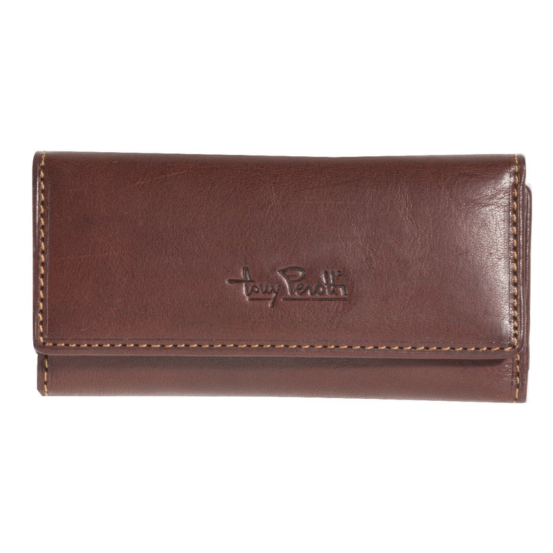 Tony Perotti Key Pouch with key hooks and coin pocket (Brown) 2