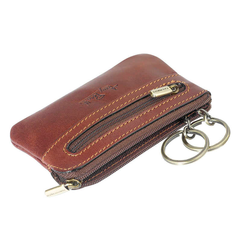 Tony Perotti Key Pouch with coin pocket (Brown) 2
