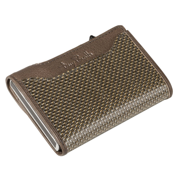 Tony Perotti Mens FURBO Titanium Card Holder (Taupe)