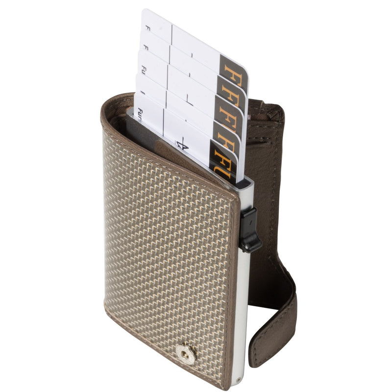 Tony Perotti Mens FURBO Titanium Card Holder (Taupe) 3