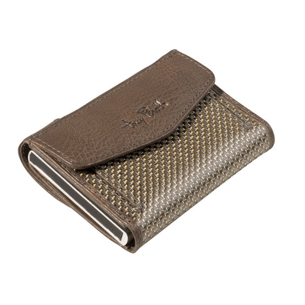 Tony Perotti Mens FURBO Card Holder with coin pocket (Taupe)