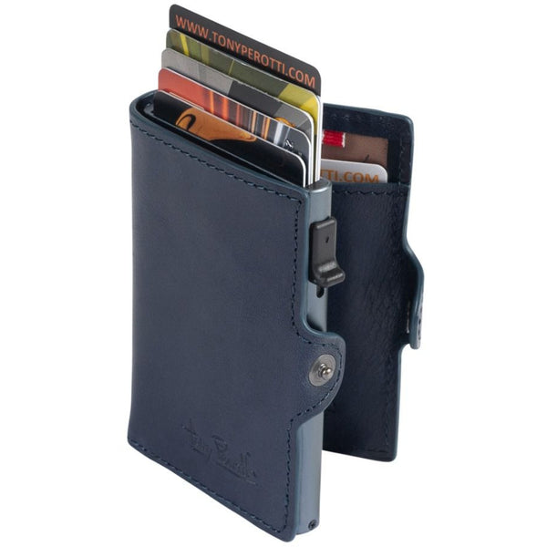 Tony Perotti Unisex Slim Card Holder (Navy Blue)