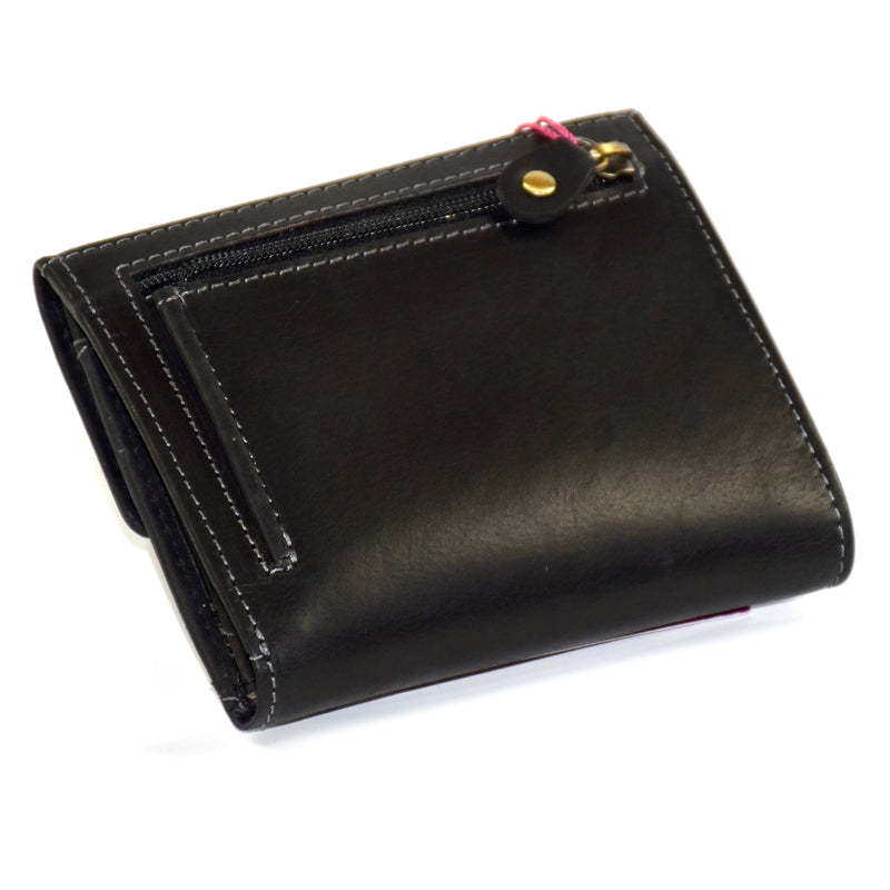 Tudor Med Tri Fold Purse - Black RFID 2