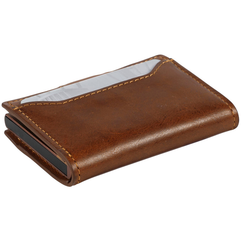 Tony Perotti Unisex Slim Card Holder with Air Tag Pouch (Brown) 3