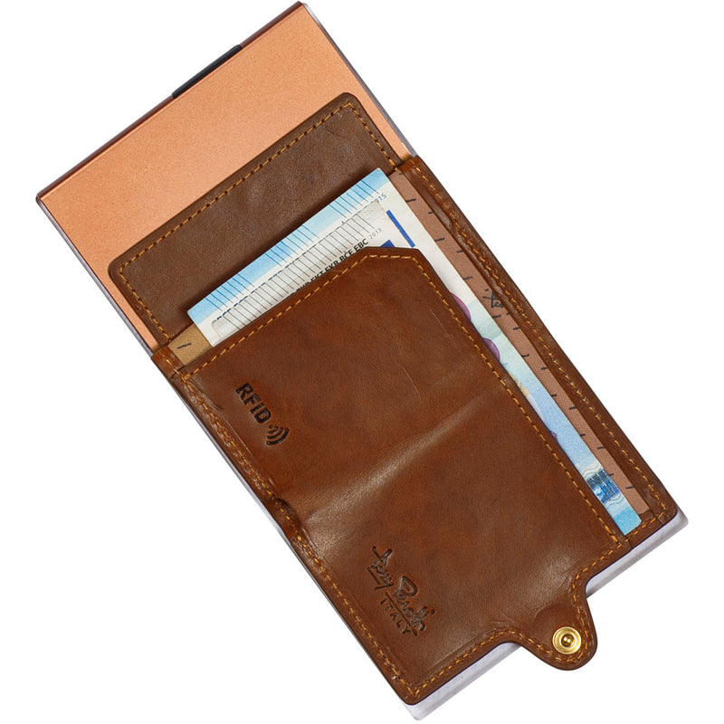 Tony Perotti Unisex Slim Card Holder with Air Tag Pouch (Brown) 5