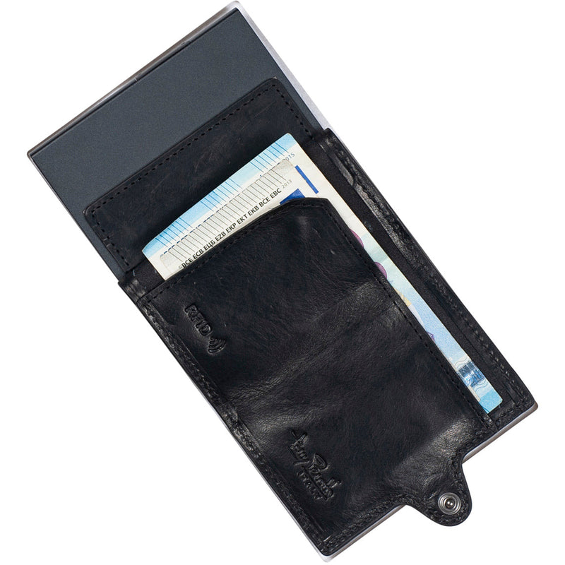 Tony Perotti Unisex Slim Card Holder with Air Tag Pouch (Black) Media 5 of 5