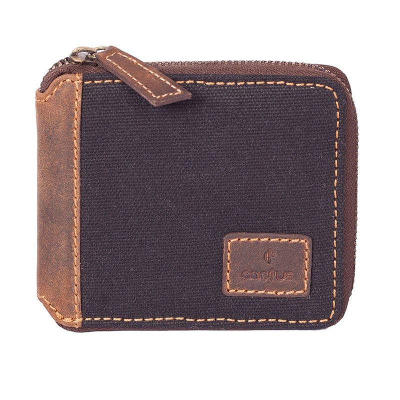 Cactus Slim Zip Around Wallet Black